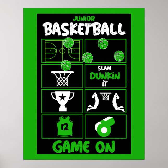 Junior Basketball Players Poster (Framsidan)