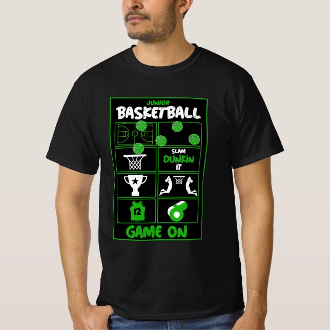 Junior Basketball Players T-Shirt (Framsida)
