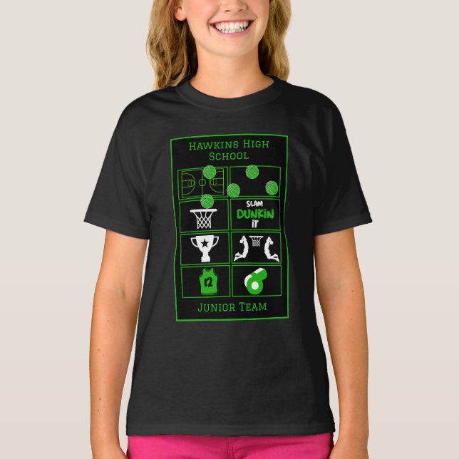 Junior Basketball Players T-Shirt (Framsida)