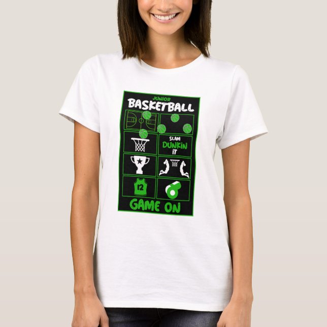 Junior Basketball Players T-Shirt (Framsida)