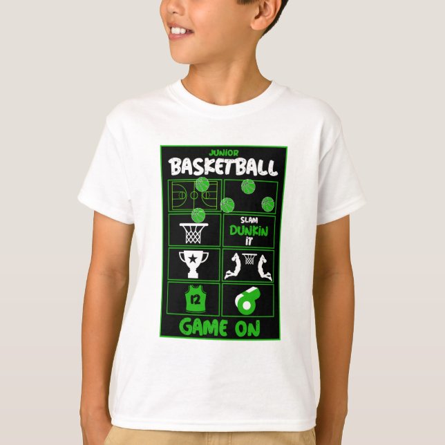 Junior Basketball Players T Shirt (Framsida)