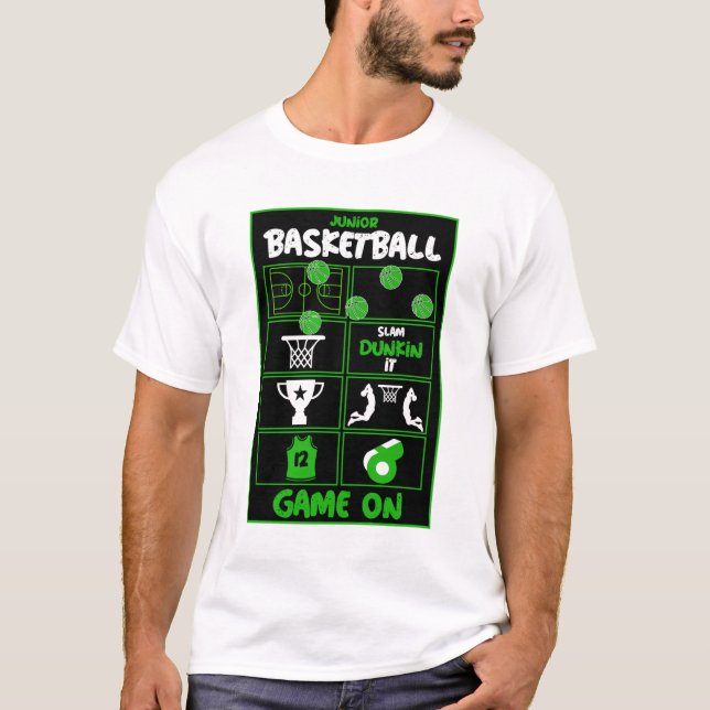 Junior Basketball Players T-Shirt (Framsida)