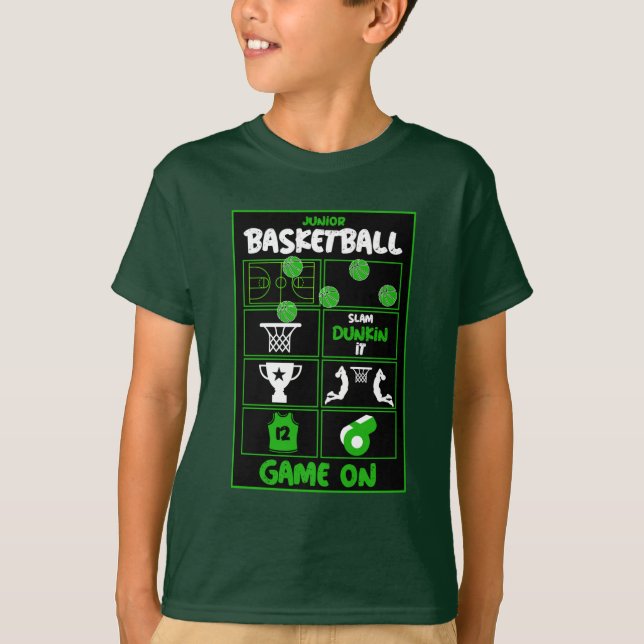 Junior Basketball Players T-Shirt (Framsida)