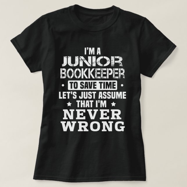 Junior Bookkeeper T Shirt (Design framsida)