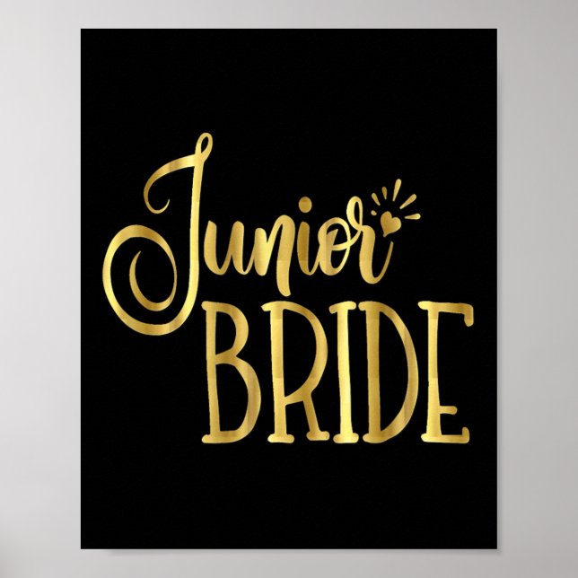 Junior Bride Bröllopsfest Groom Kids Poster (Framsidan)