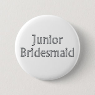 Junior Bridesmaid Bröllop Button Knapp