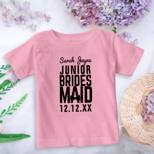 Junior Bridesmaid Brudens sida Custom Name T-Shirt