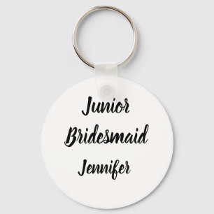 Junior Bridesmaid Gift Custom Name Gifts Bröllop Nyckelring