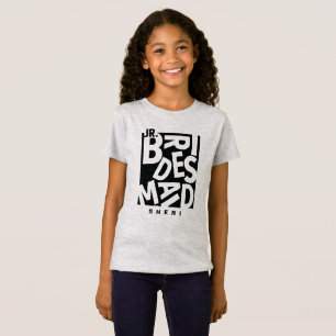 Junior Bridesmaid in black typography, bröllop T Shirt