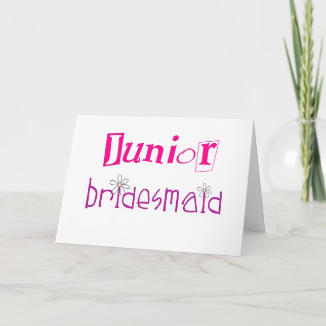 Junior Bridesmaid Kort (Framsida)