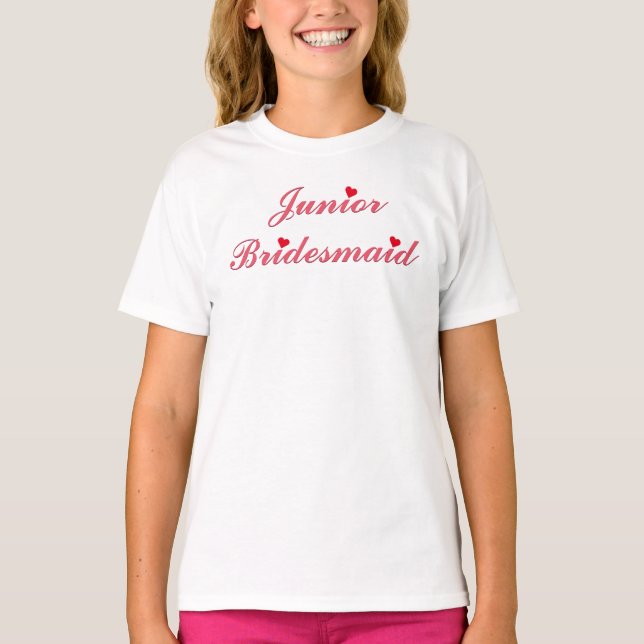 Junior Bridesmaid Möhippa Bröllop Tanktop T Shirt (Framsida)