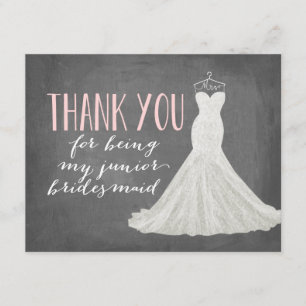Junior Bridesmaid Tack Bridesmaid Inbjudningar