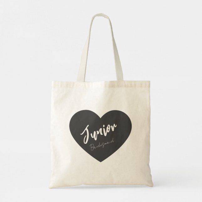junior brudtärna tote bag tygkasse (Baksida)
