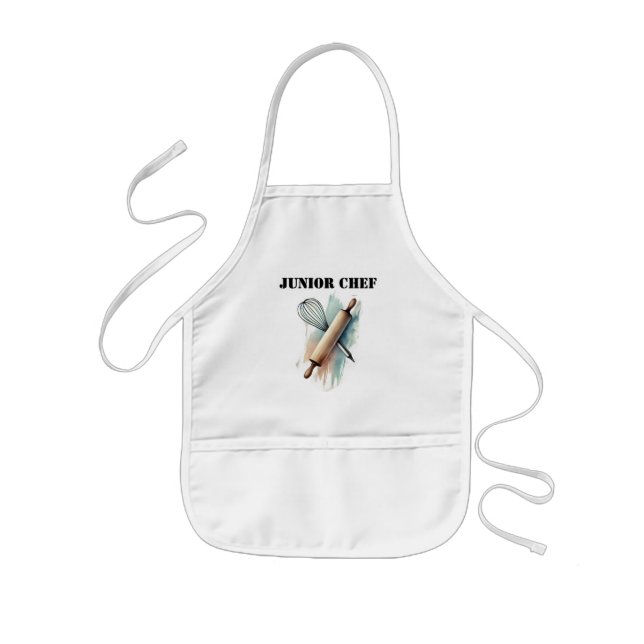 Junior Chef Apron - Whimsical Watercolor Edition Barnförkläde (Framsidan)