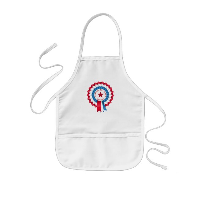 Junior Chef Ribbon Personlig Apron Barnförkläde (Framsidan)