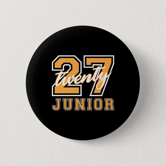 Junior Class 2027 Studenten Back to school Orange Knapp (Framsida)