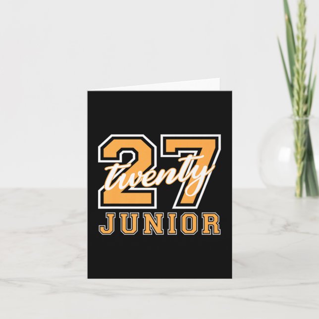 Junior Class 2027 Studenten Back to school Orange Kort (Framsida)
