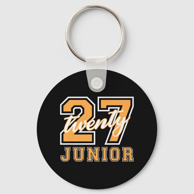 Junior Class 2027 Studenten Back to school Orange Nyckelring (Framsida)