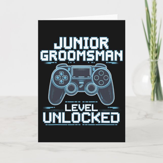 Junior Groomnivå Upplåst Bröllopsparty Groo Kort (Framsida)