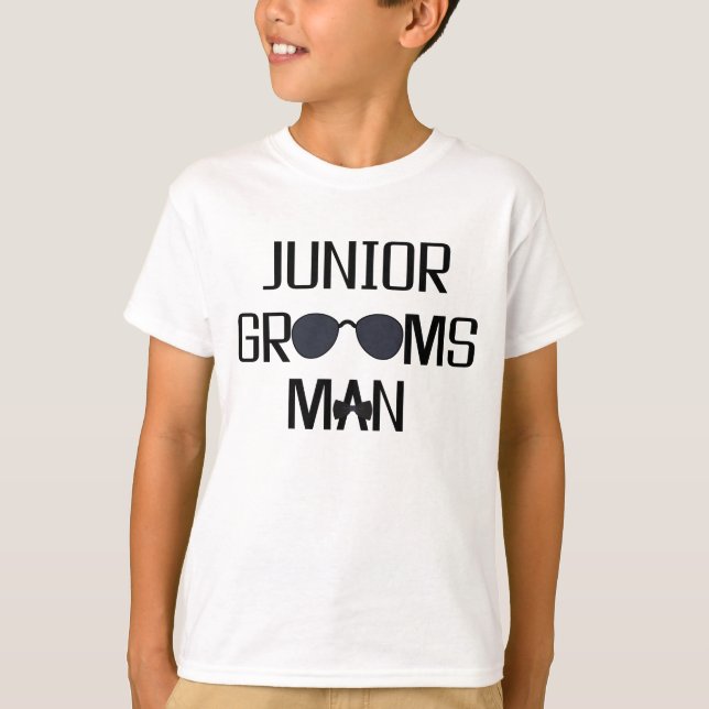 Junior Groomsman Bröllopsfest T Shirt (Framsida)