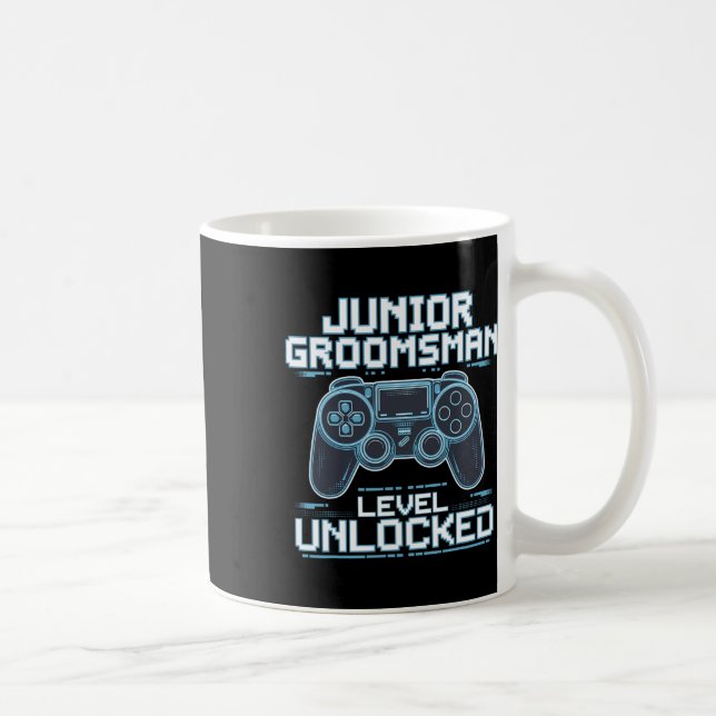Junior Groomsman Nivå Upplåst Bröllop Parti Groo Kaffemugg (Höger)