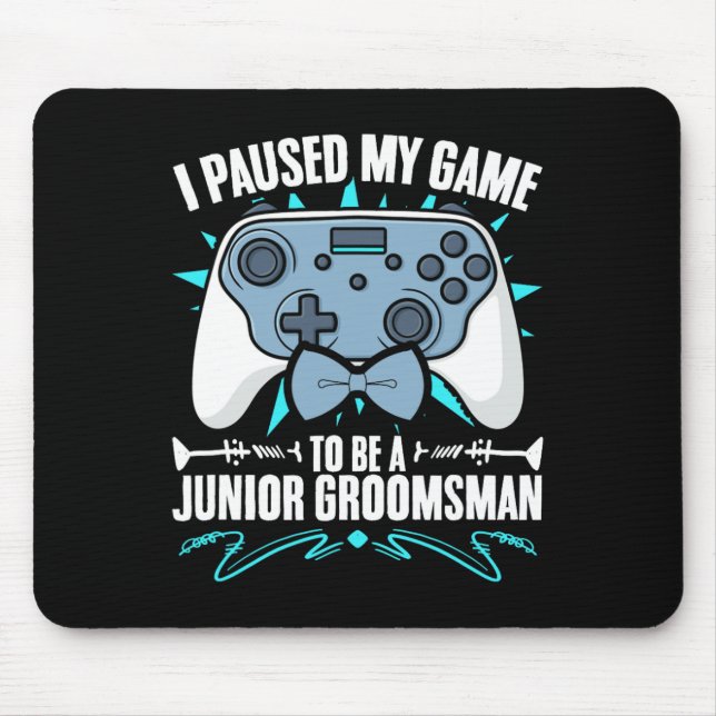 Junior Groomsman Video Gamer Pausade min spelJunio Musmatta (Framsidan)