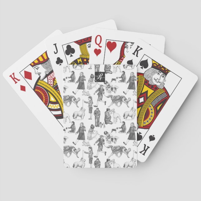 JUNIOR-hanterare, Hund Visa klassiska uppspelnings Casinokort (Baksidan)