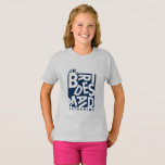 Junior Jr. Bridesmaid, bröllopsfest, marinblå T Shirt<br><div class="desc">Modern bröllop Junior Jr. Bridesmaid shirt,  marinblå typografi t-shirt. En perfekt för dina bröllopsfest-medlemmar.</div>