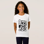 Junior Jr. Bridesmaid, bröllopsfest T Shirt<br><div class="desc">Modern bröllop Junior Jr. Bridesmaid shirt,  svart t-shirt. En perfekt för dina bröllopsfest-medlemmar.</div>