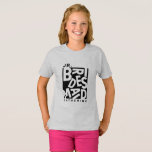 Junior Jr. Bridesmaid, bröllopsfest T Shirt<br><div class="desc">Modern bröllop Junior Jr. Bridesmaid shirt,  svart t-shirt. En perfekt för dina bröllopsfest-medlemmar.</div>