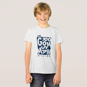 Junior Jr. Bröllopsgäst, bröllopsparty, Marinblå T Shirt