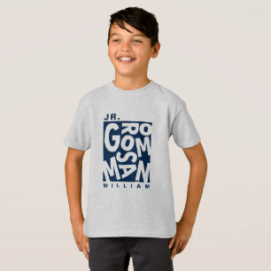 Junior Jr. Bröllopsgäst, bröllopsparty, Marinblå T Shirt