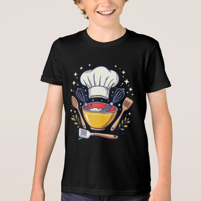 Junior kock bageri matlagning klubb t shirt (Framsida)