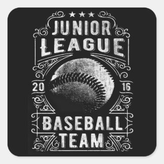 Junior League Basssball Team Fyrkantigt Klistermärke