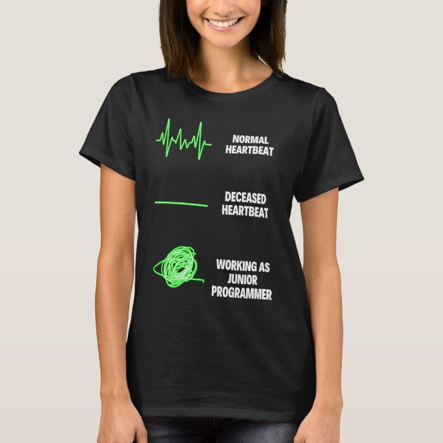 Junior Programmer Professional Worker Programming  T Shirt (Framsida)