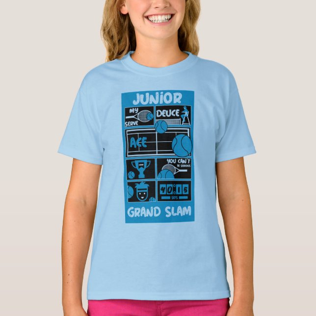 Junior Tennis Player T Shirt (Framsida)