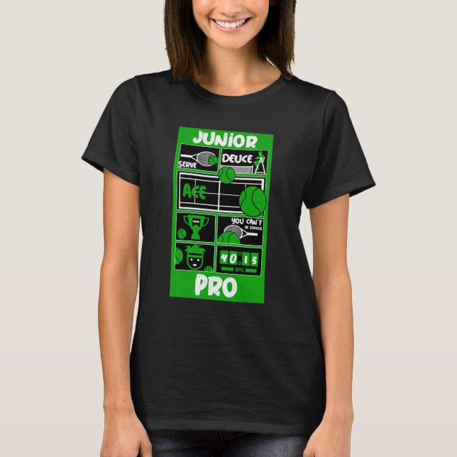 Junior Tonåring Girl Tennis Player T-Shirt (Framsida)