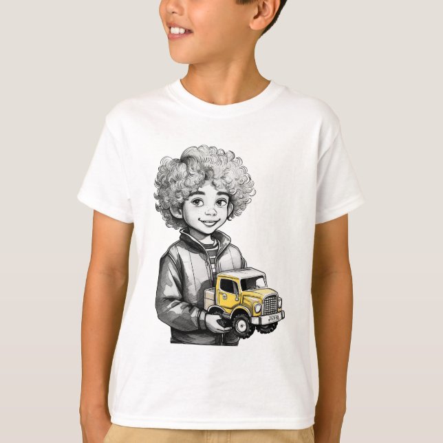 Junior Trucker Unisex Barn T-Shirt (Framsida)