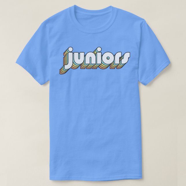 Juniors Retro Rainbow Typography Faded Stil T Shirt (Design framsida)