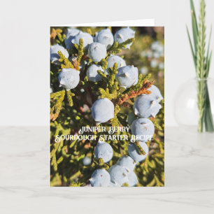 Juniper Berry Sourdough Starter Recept Card Kort