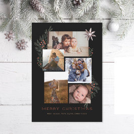 Juniper Photo Collage Black Julkort