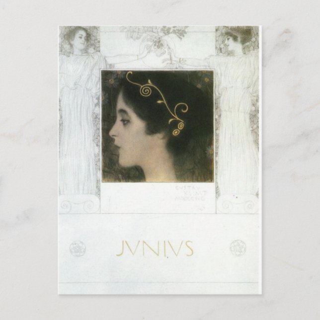 Junius av Gustav Klimt Vykort (Framsida)