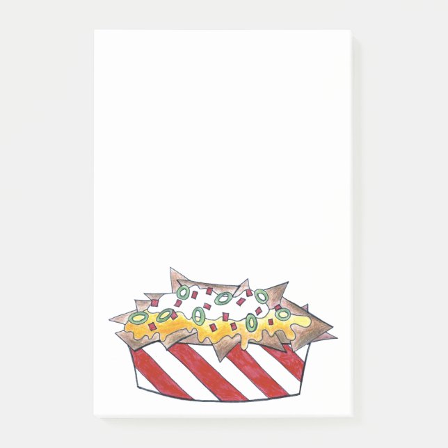 Junk Food Carnival Nacho Cheese Nachos Post sitt Post-it Block (Framsida)