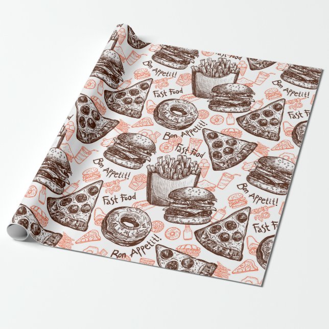 Junk Food Presentpapper (Utrullad)