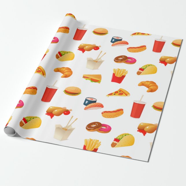 Junk Food Presentpapper (Utrullad)