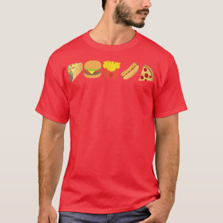 Junk Food Taco Burger Fries Hett Hund Pizza T Shirt