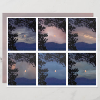 Junk Journal Älva Himmel Måne Träd Fantasy 19-24