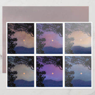 Junk Journal Älva Himmel Måne Träd Fantasy 7-12