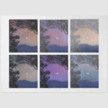 Junk Journal Älva Himmel Måne Träd Fantasy 7-12