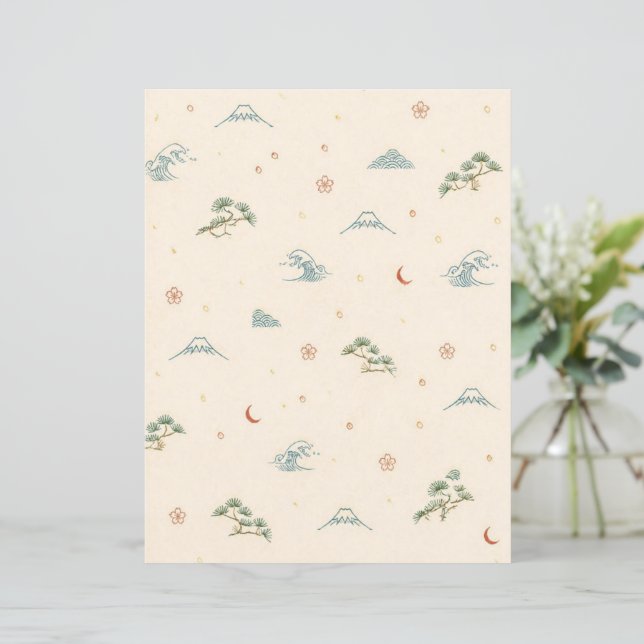 【Junk Journal】Scrapbook Paper Japanese Scenery＃1 (Stående Fram)